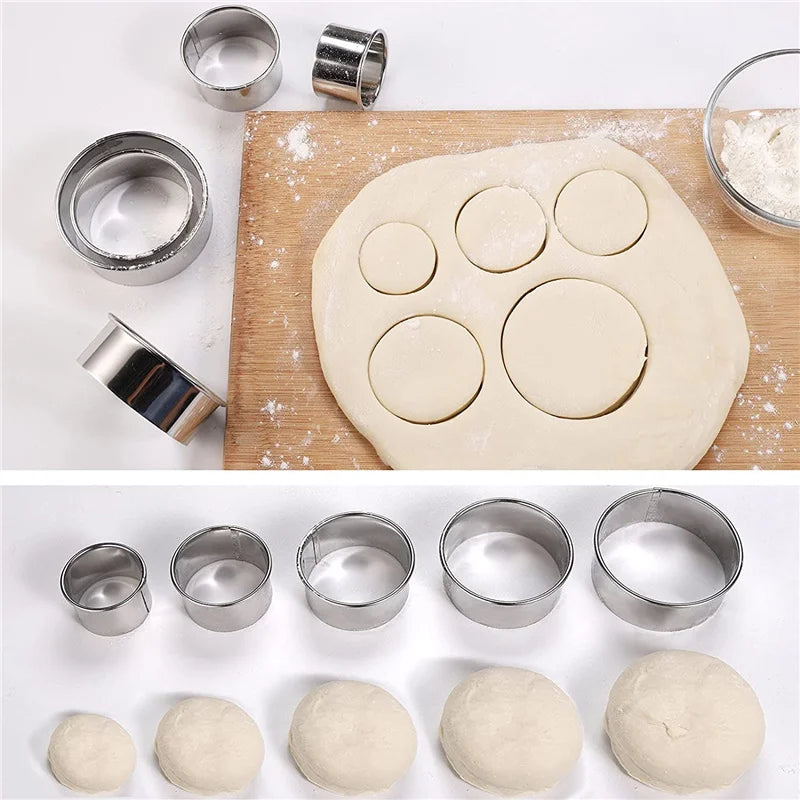 Moule rond en acier inoxydable pour biscuits et raviolis