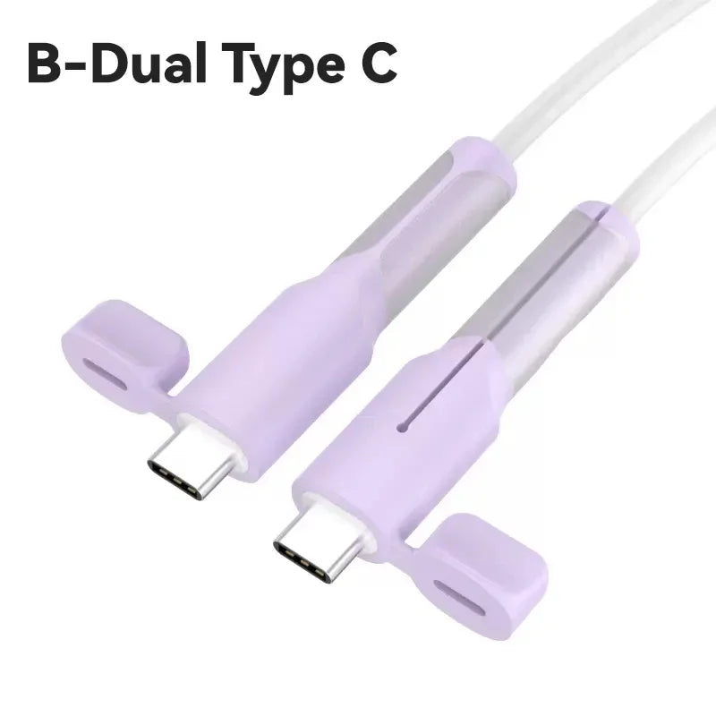 Soft Silicone Charger Cable Winder Protector USB