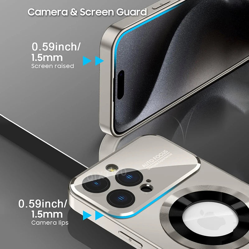 Luxury Glass Camera For Magesafe Magnetic