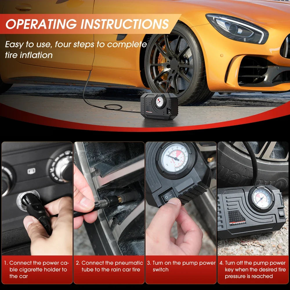 Mini Portable Air Compressor Tyre Inflator