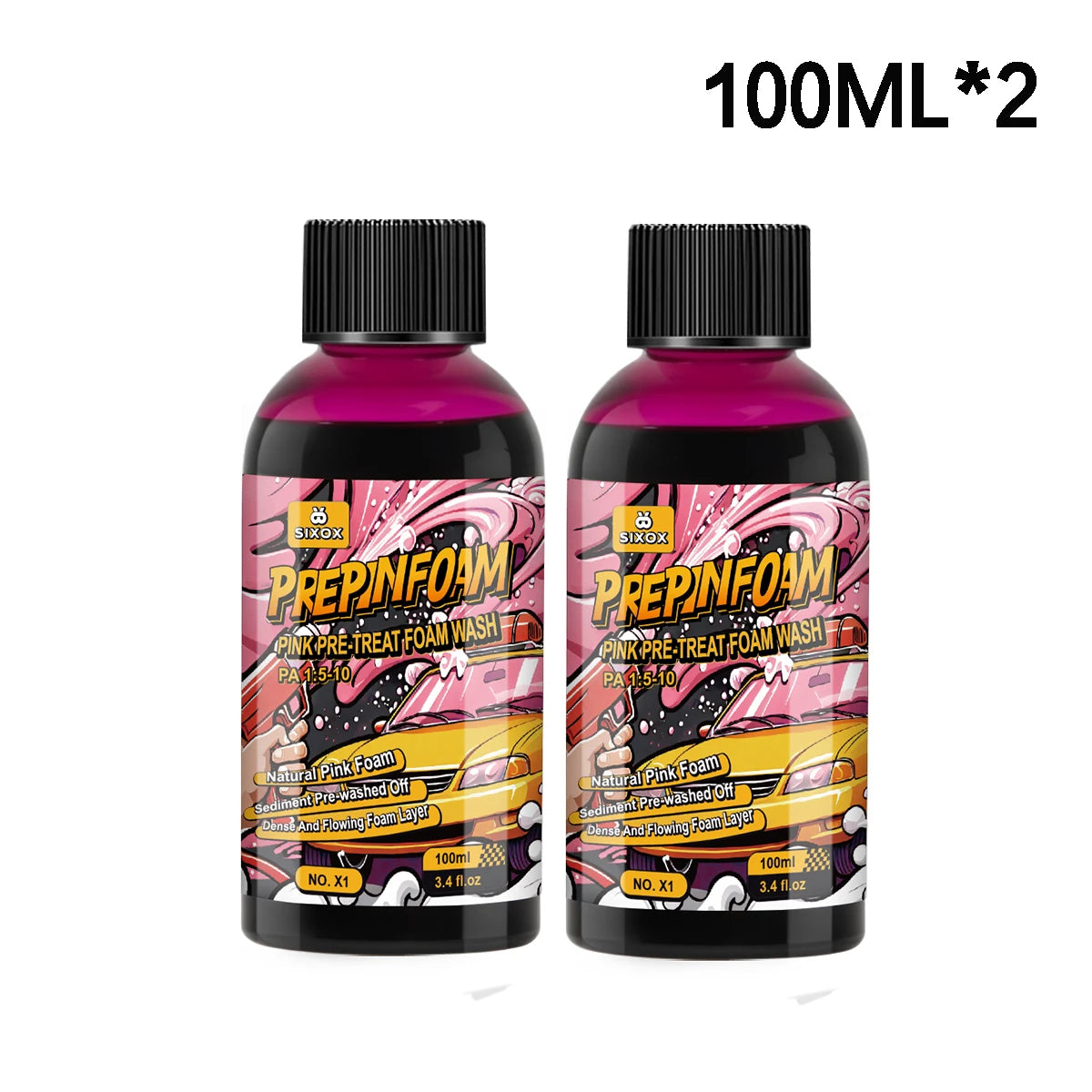 Shampoing moussant rose magique pour lavage de voiture