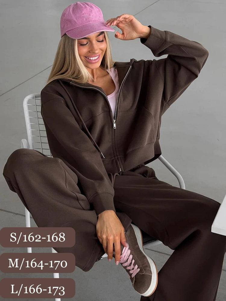 Autumn Women's Tracksuit with Zipper and Trousers Gary