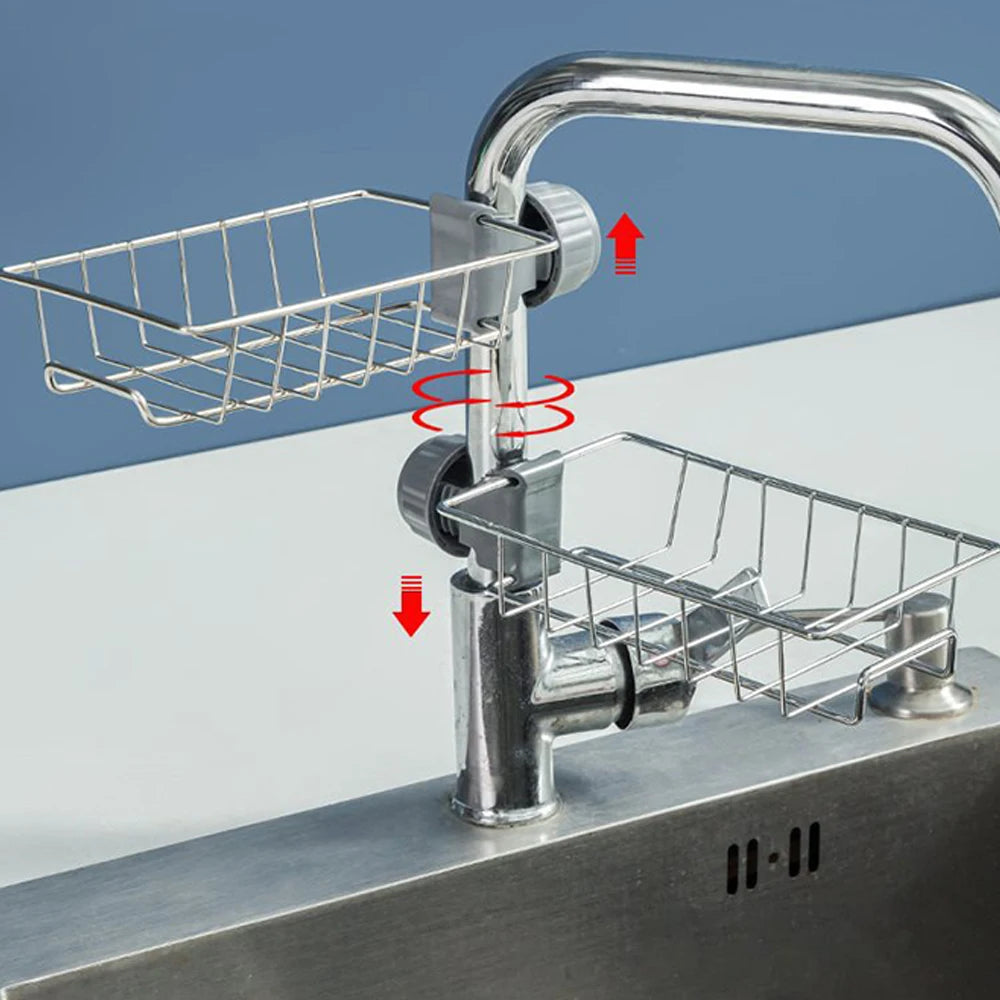 Kitchen Sink Drain Rack Sponge Storage Flexible