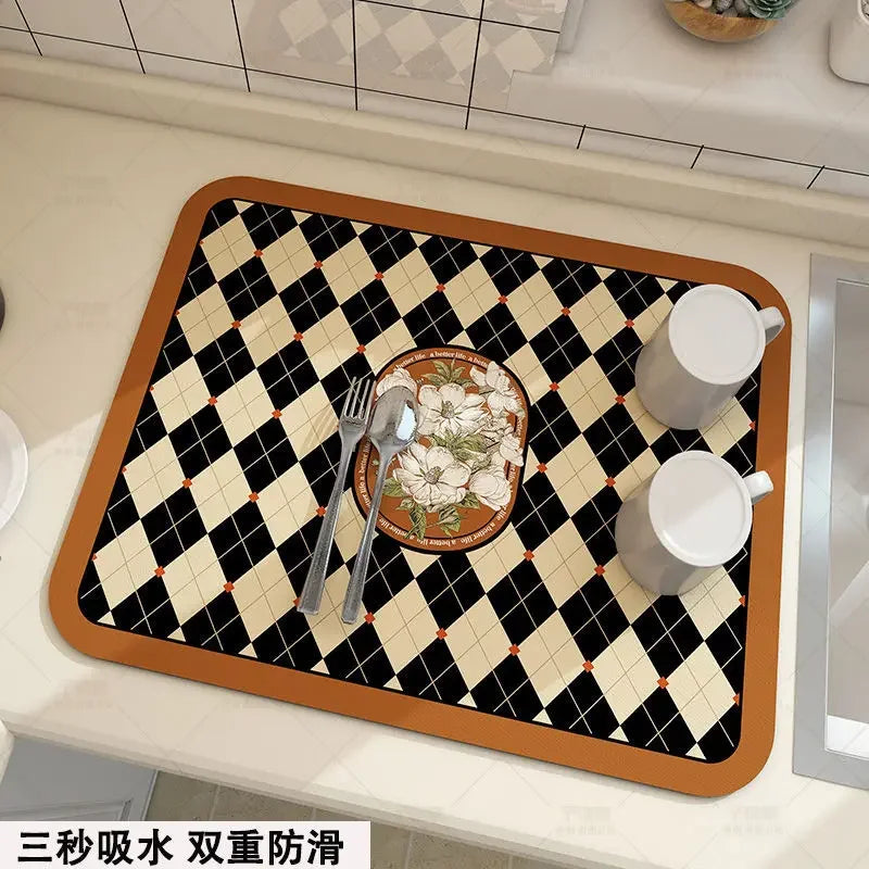 Large Kitchen Super Absorbent Mat Coffee Dish