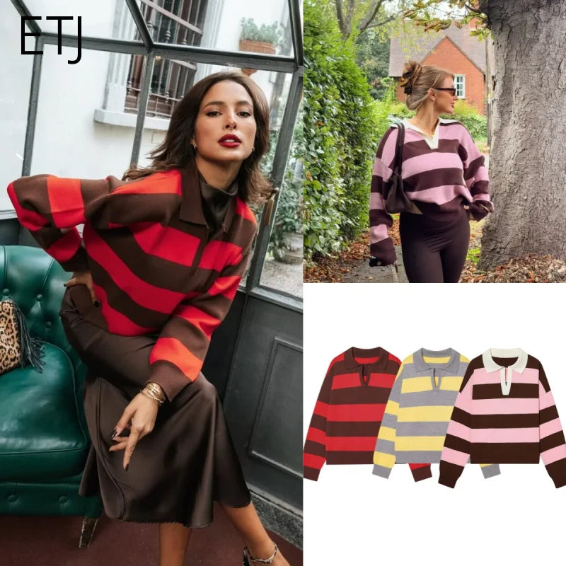 ETJ 2025 Autumn women's new line street style fashion