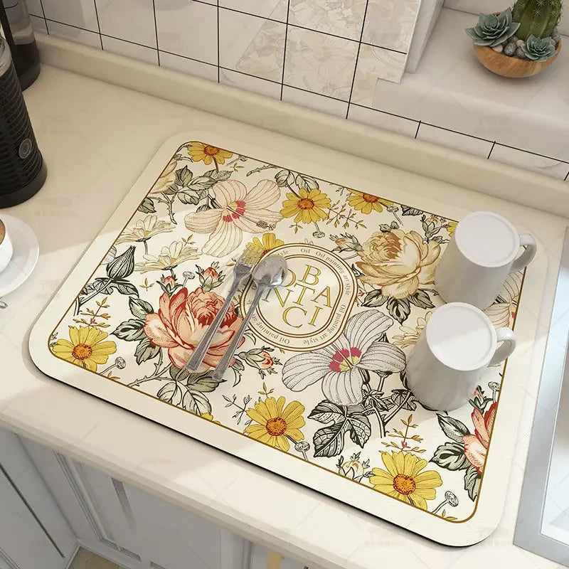 Large Kitchen Super Absorbent Mat Coffee Dish