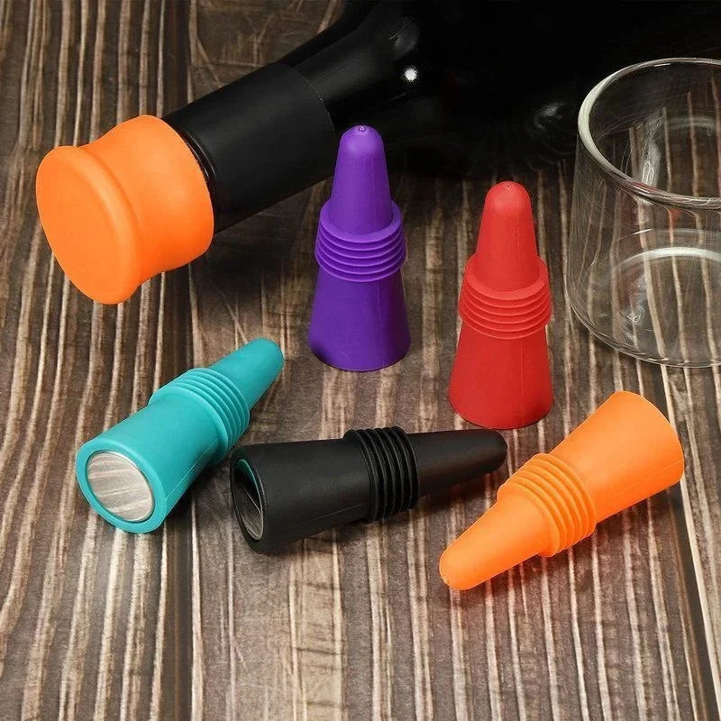 1PC Silicone Wine and Beverage Bottle Cap Set