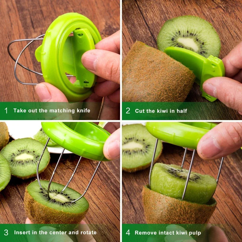 Fast Peel Kiwi Cutter Fruit Peeler Slicer Lemon