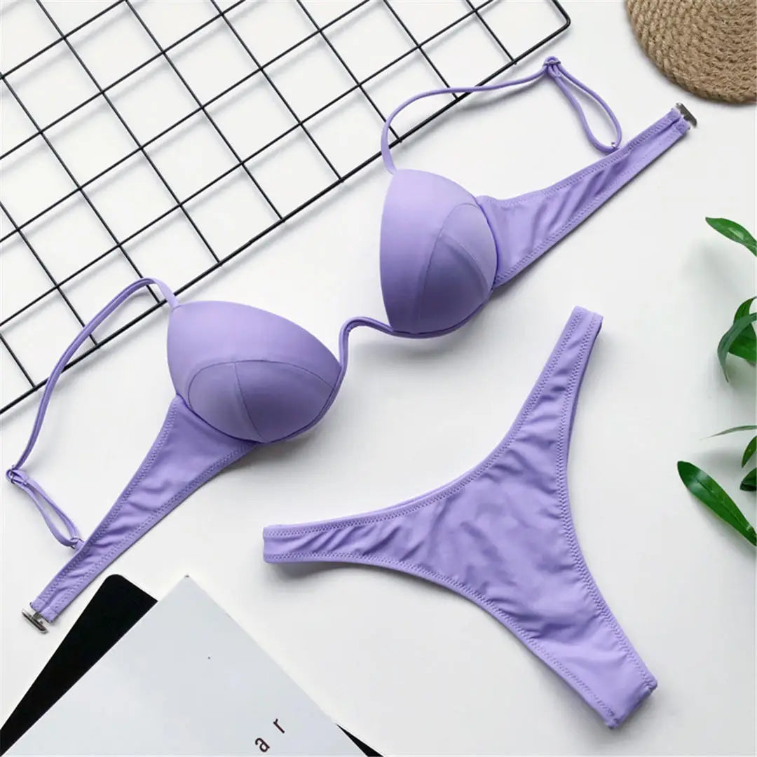Women's Swimsuit Sexy V - Bra Underwired Swimwear