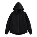 Manteau oversize à capuche zippé pour femme