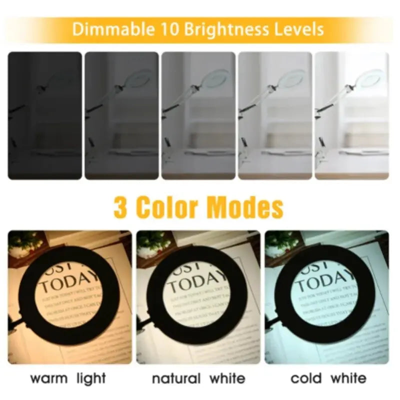 72LED 8X/10X NEW Illuminated Magnifier USB 3