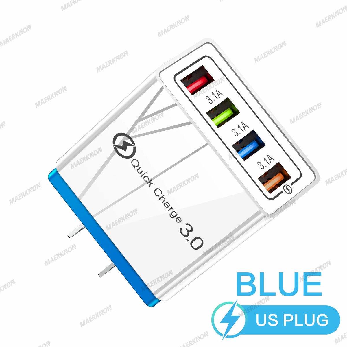 3A USB Charger 4 Ports USB Quick Charge 3.0 EU US