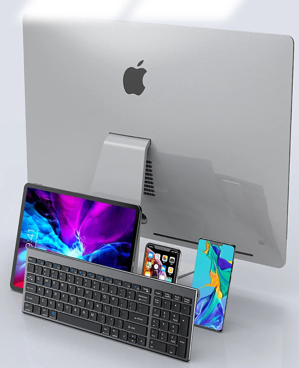 Slim Rechargeable Bluetooth Keyboard and Mouse Set for