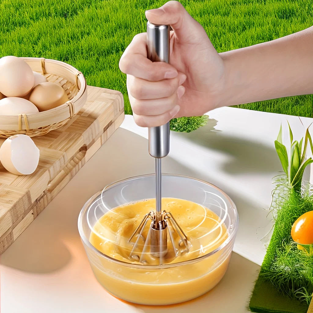 Stainless Steel Egg Beater Durable Semi - Automatic