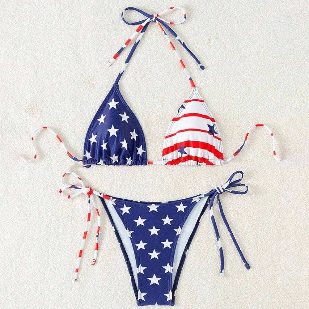 Soutien-gorge Imprimé Drapeau Américain Sexy pour Femme