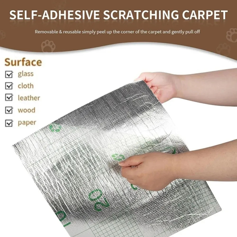 Self - Adhesive Cat Scratching Mat Trimmable Cat