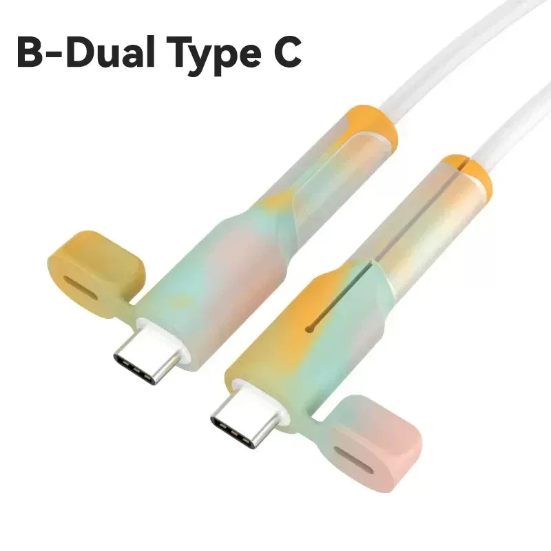 Soft Silicone Charger Cable Winder Protector USB