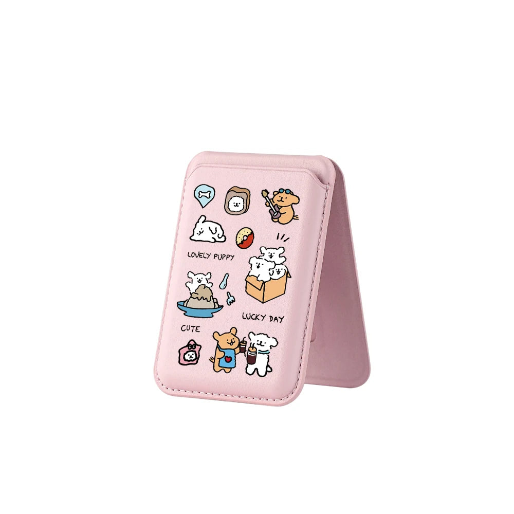 Cute line Dog Upgrade purse Hide Stand for iPhone