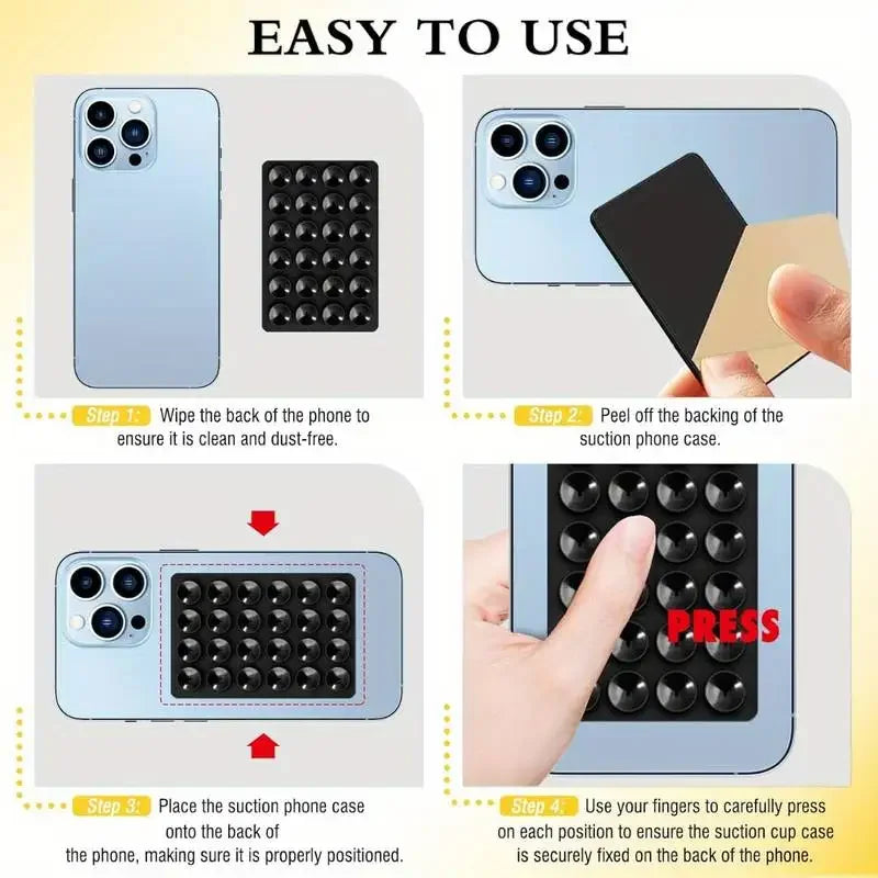 Tapis de support de téléphone multifonctionnel à ventouse en silicone