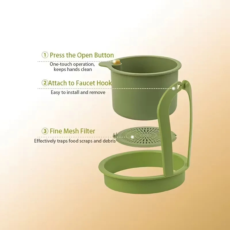 Press - Type Drain Basket: Food Strainer & Sink