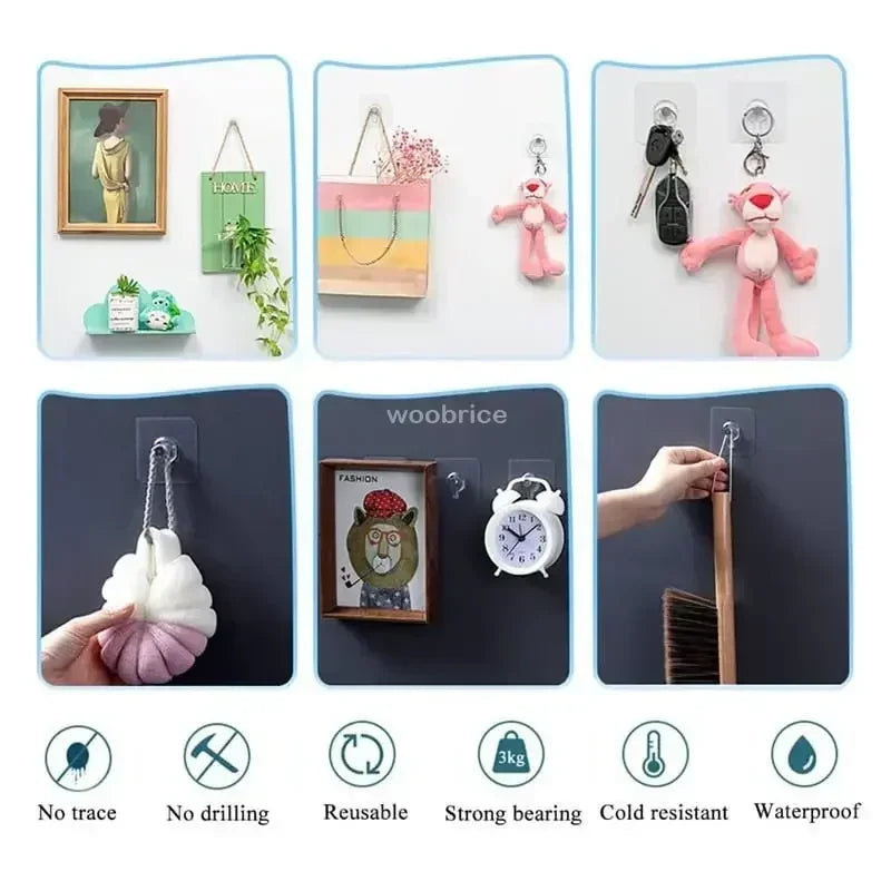 Photo Frame Hooks Storage Rack Screw Holders Door