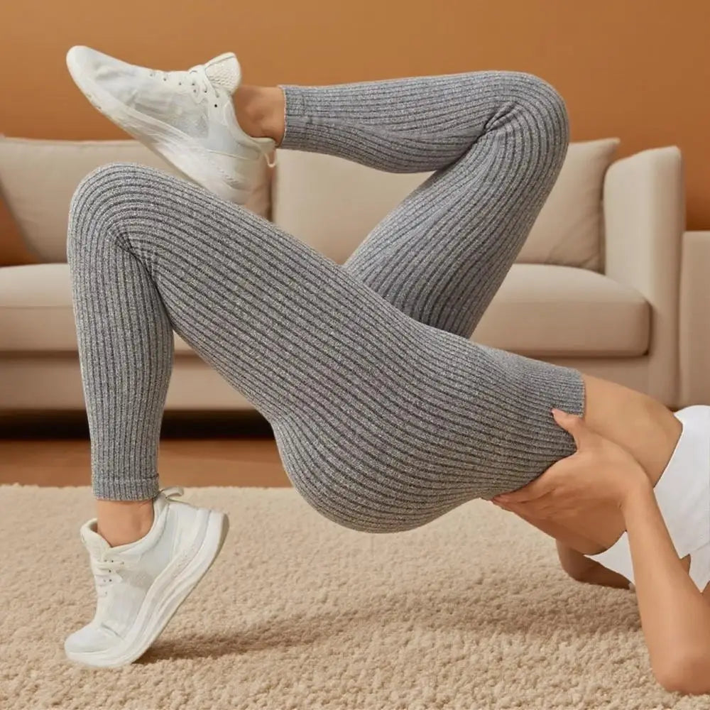 Women Sports Leggings Seamless Yoga Pants w/Tummy