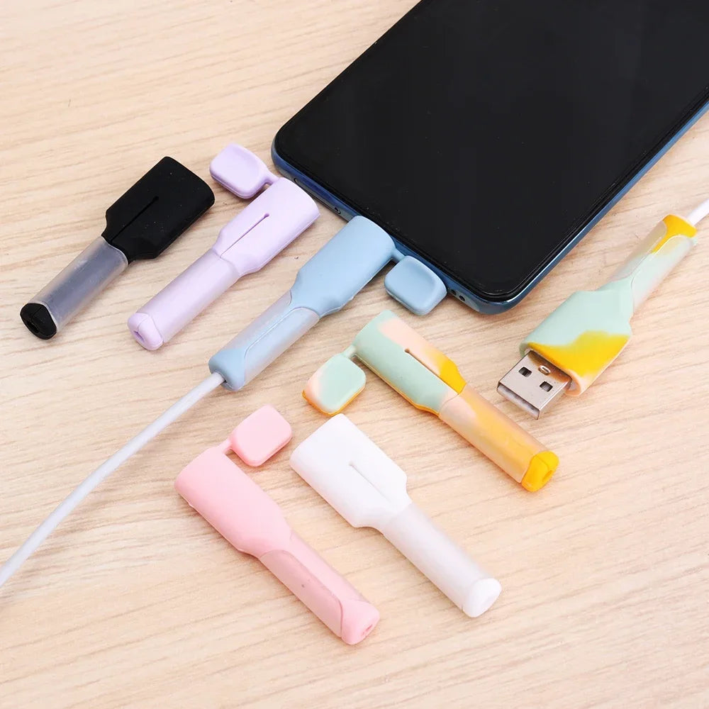 Soft Silicone Charger Cable Winder Protector USB