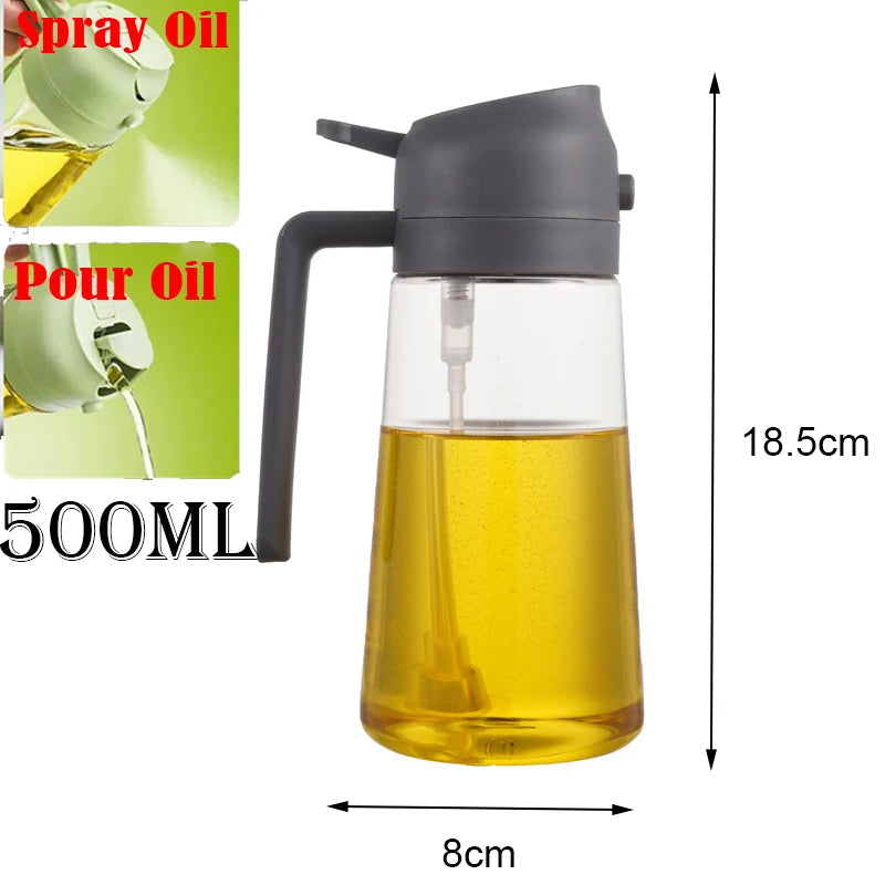 2in1 500ml Plastic Kitchen Oil Sprayer Spray Oil
