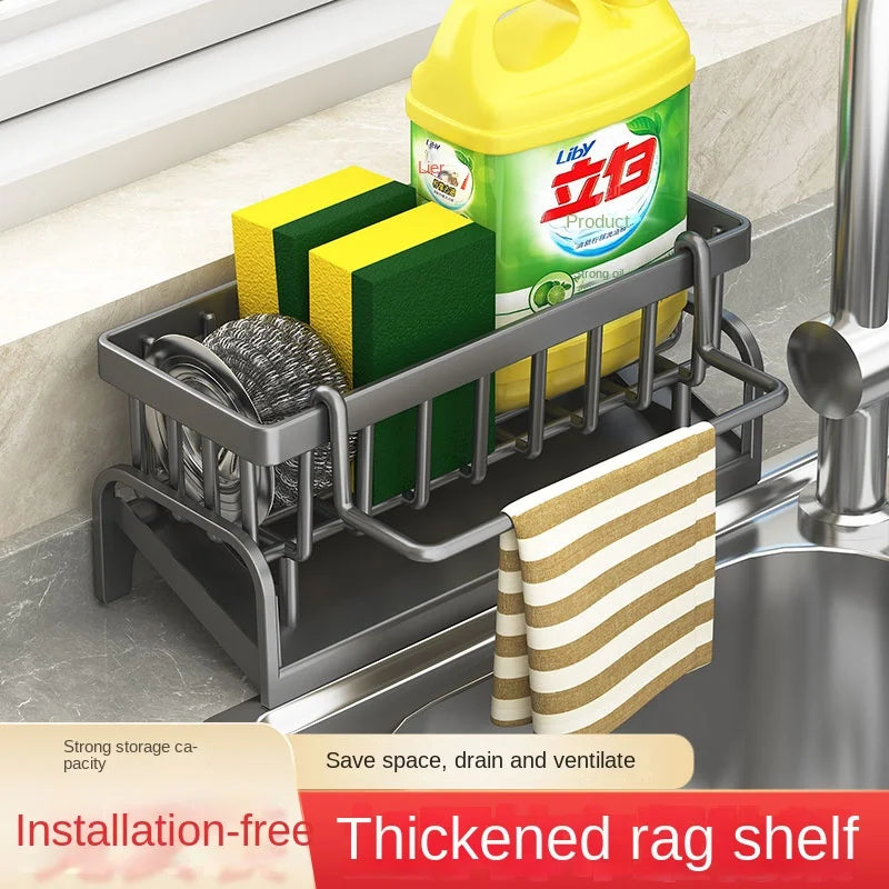 Kitchen Shelf Cleaning Cloth Storage Draining