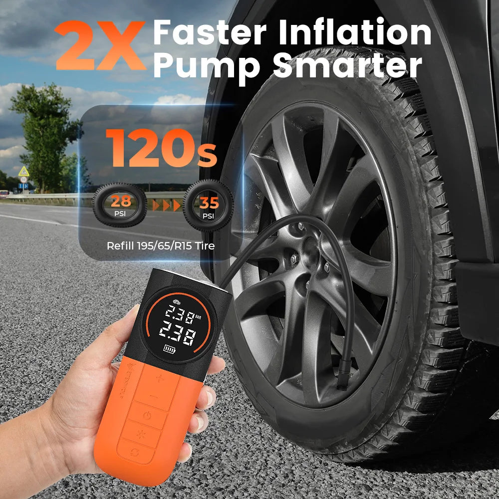 Nouveau gonfleur de pneu portable ETENWOLF 5200 mAh