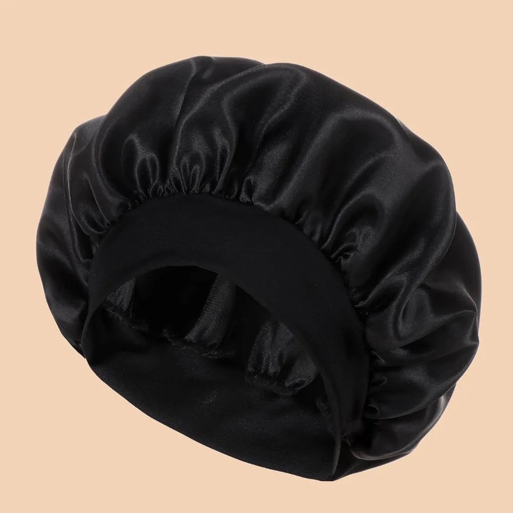 Women's Satin Wide - Brimmed Shower Cap