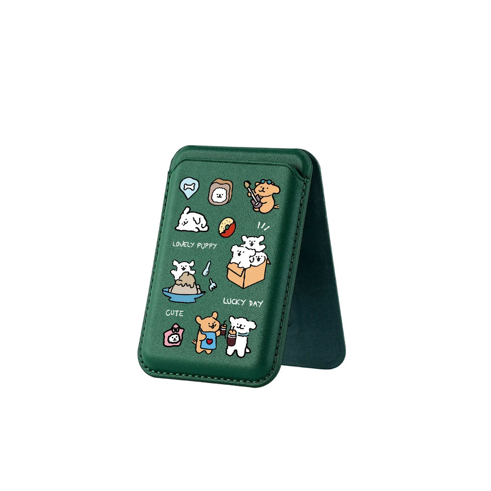 Cute line Dog Upgrade purse Hide Stand for iPhone