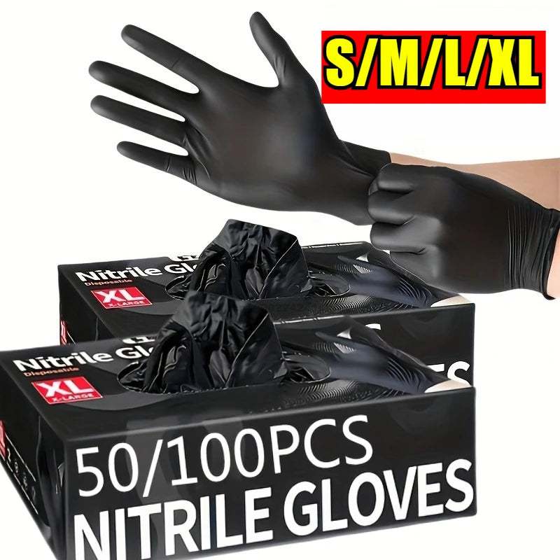 Gants jetables en nitrile imperméables pour la vaisselle