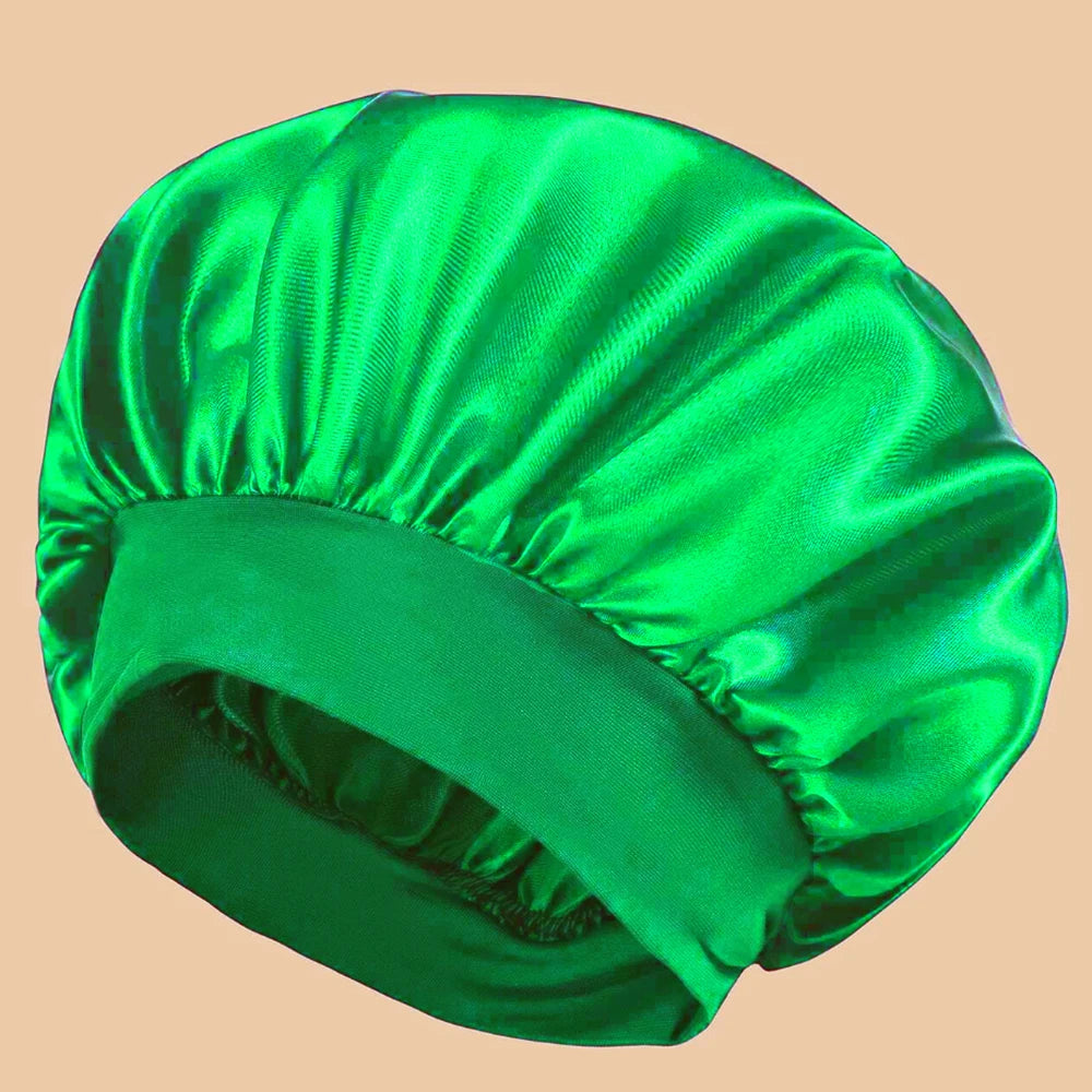Women's Satin Wide - Brimmed Shower Cap