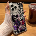 Coque de téléphone transparente Black Anime Clovers pour iPhone