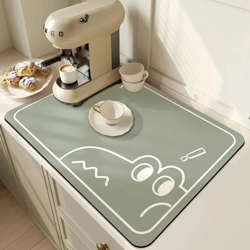 Large Kitchen Super Absorbent Mat Coffee Dish