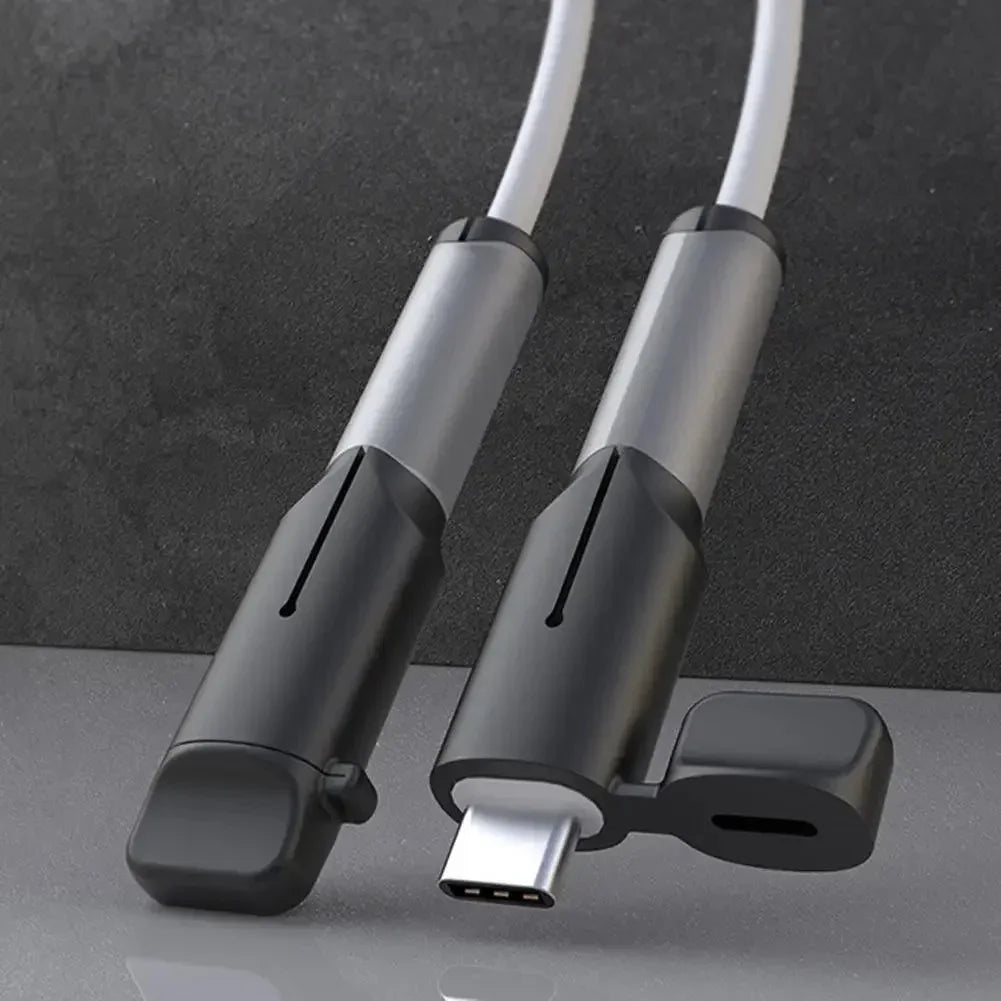 Soft Silicone Charger Cable Winder Protector USB