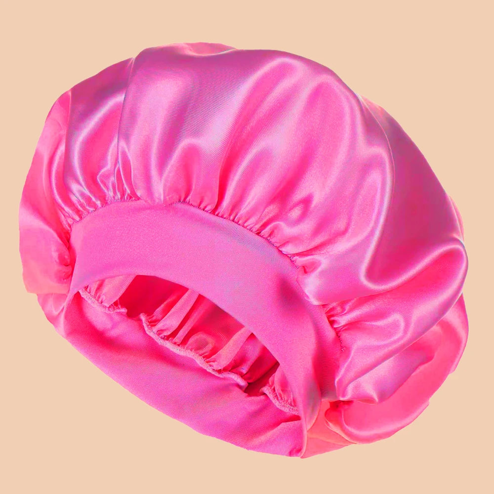 Women's Satin Wide - Brimmed Shower Cap