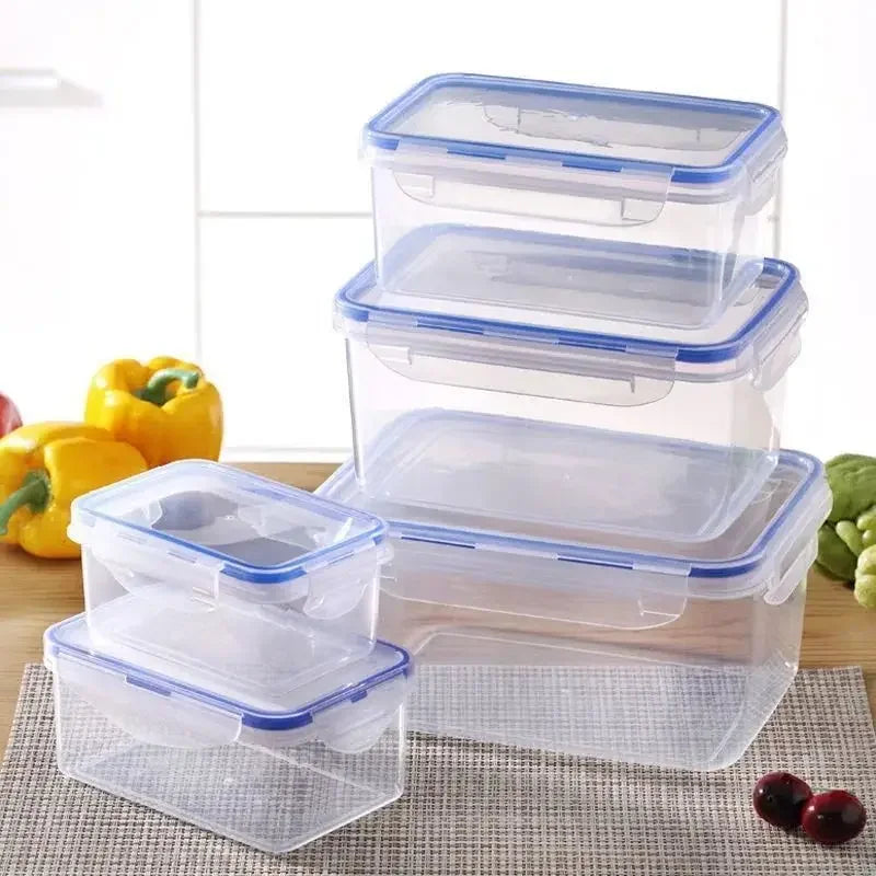 Sealed rectangular refrigerator storage box