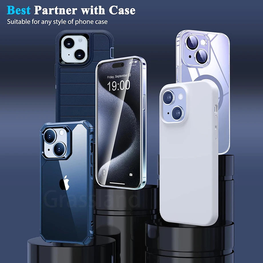 Tempered Glass for iPhone 16 15 14 13 12 11