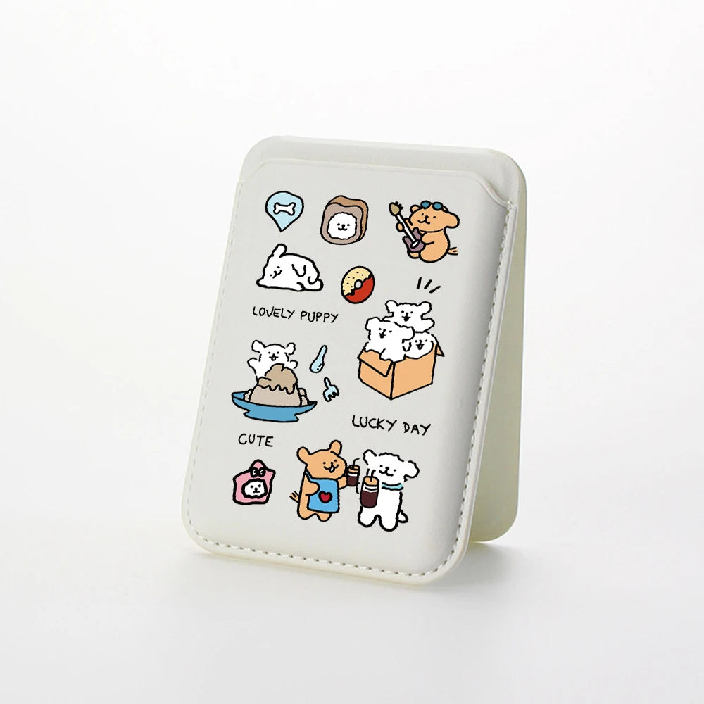 Cute line Dog Upgrade purse Hide Stand for iPhone
