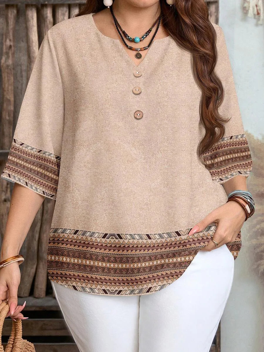 Plus size women's spring/summer/autumn new retro