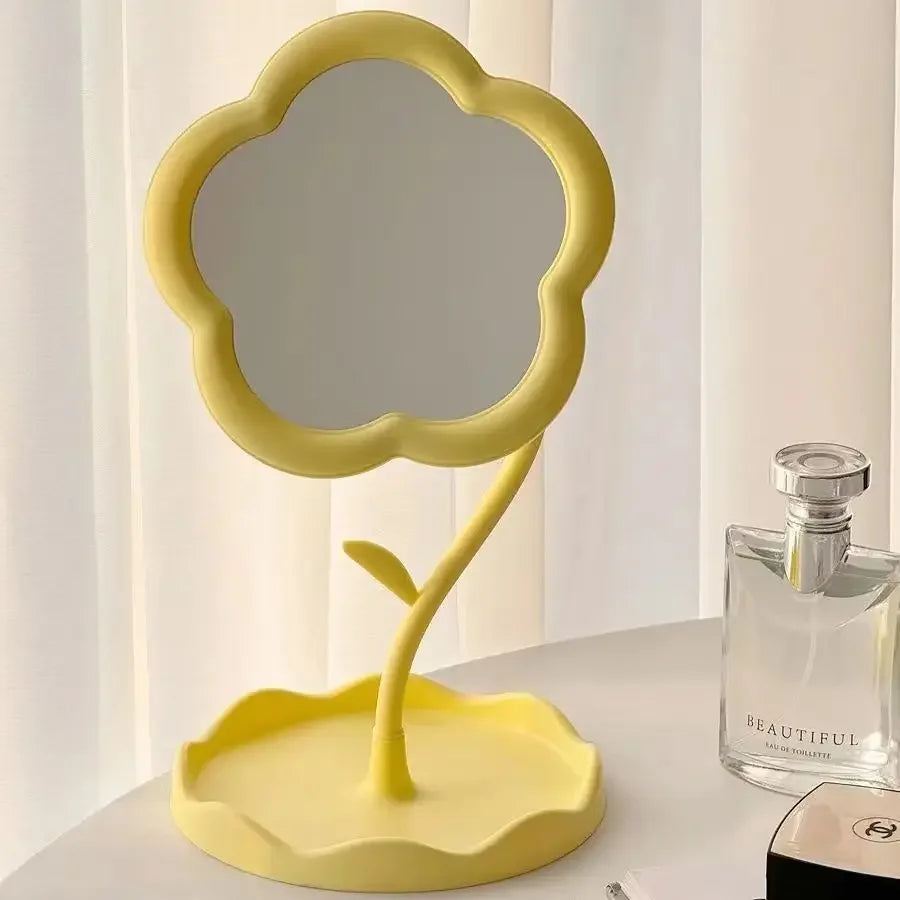 Mirror Desktop Flower Mirrors Creative Dormitory