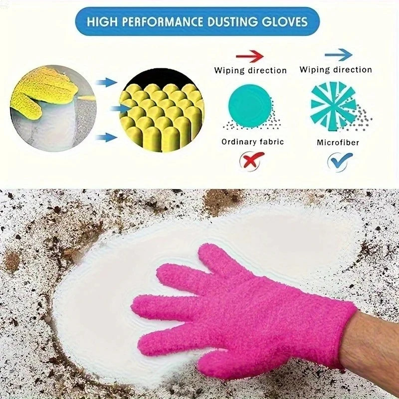 Microfiber Dusting Gloves Stretchable