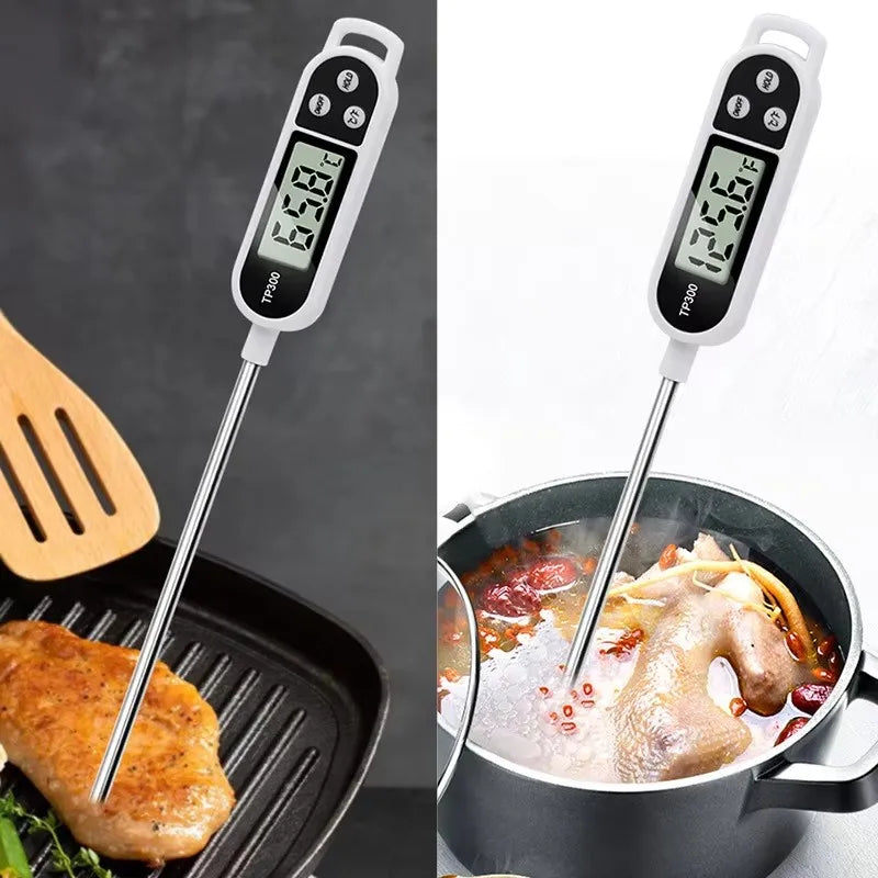 Sonde en acier inoxydable pour cuisson des aliments, barbecue