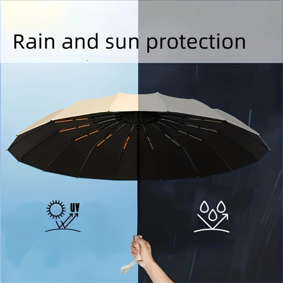 12 Bone Black Glue Fully Automatic Umbrella