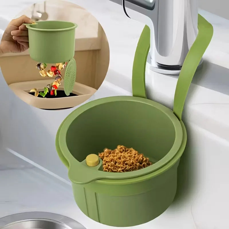 Press - Type Drain Basket: Food Strainer & Sink