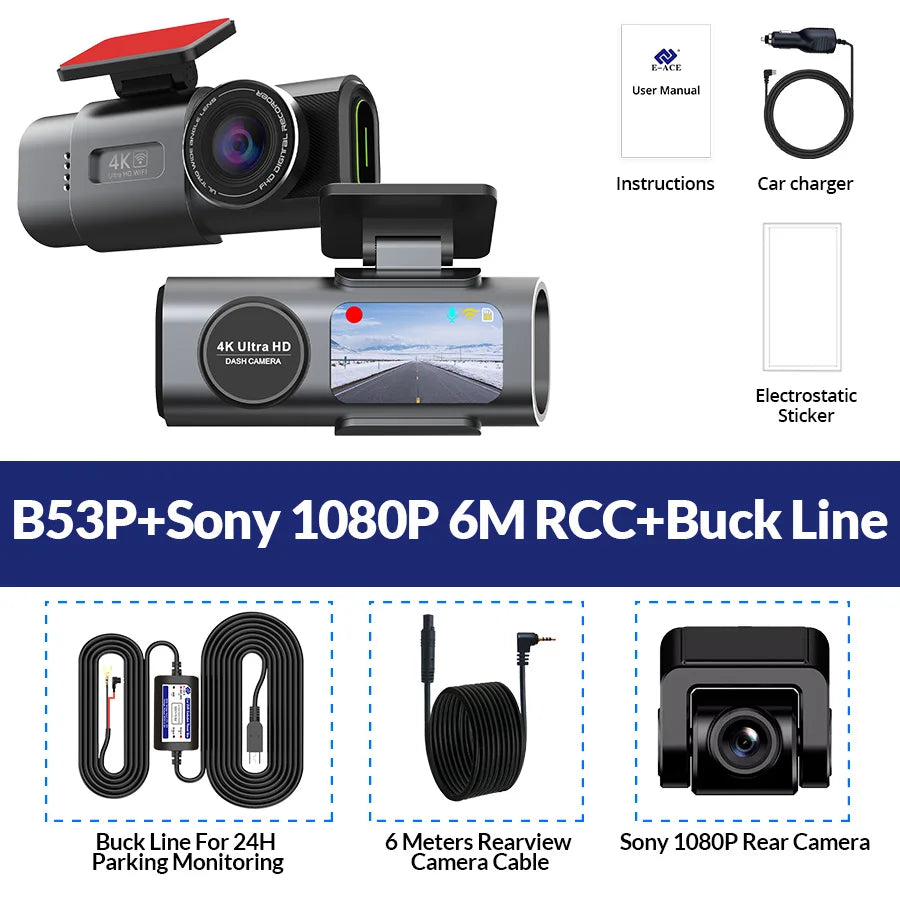 Dash Cam 4K UHD Recording Car Camera DVR Night