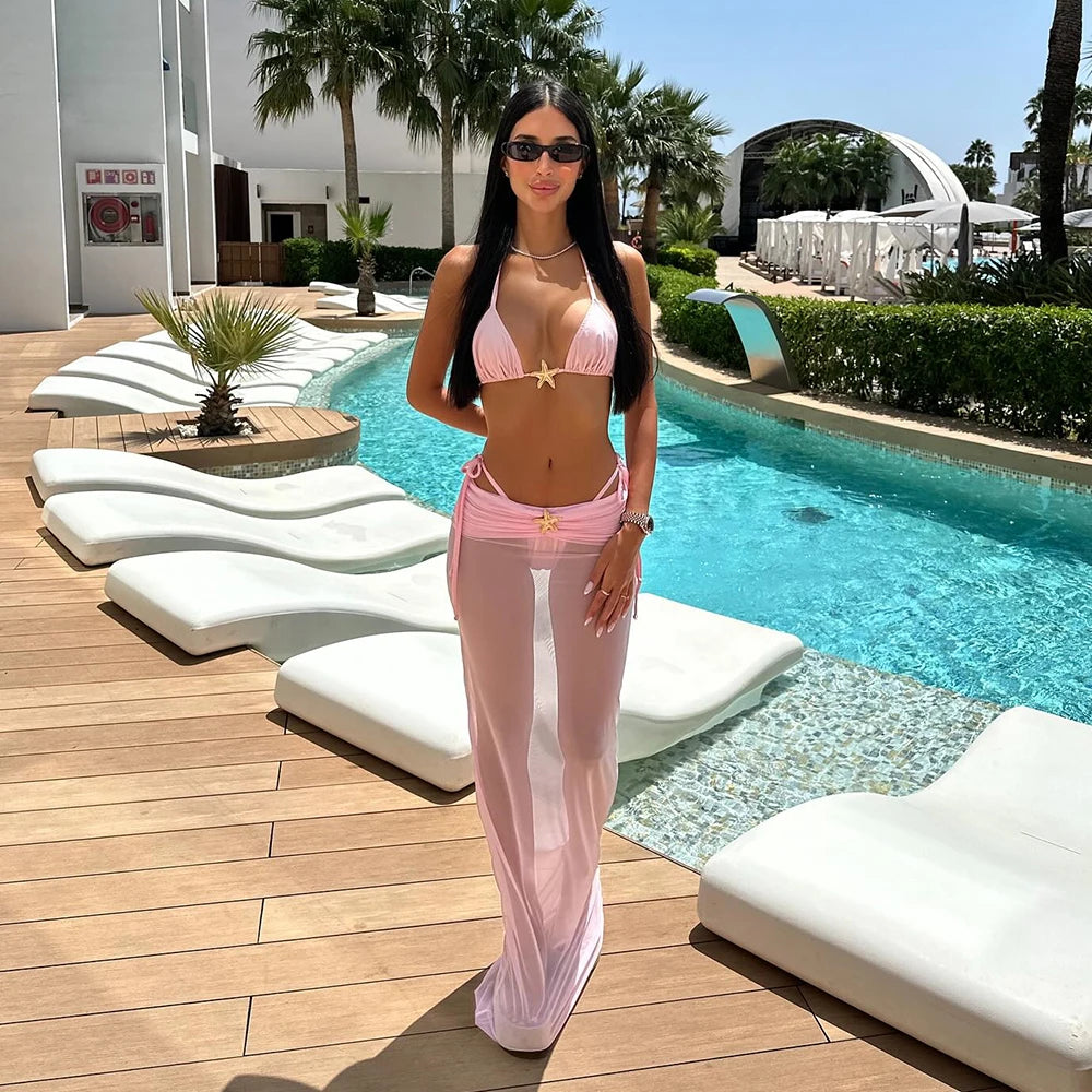 Sexy 3 Pieces Bikini Set Push Up Bikinis Women