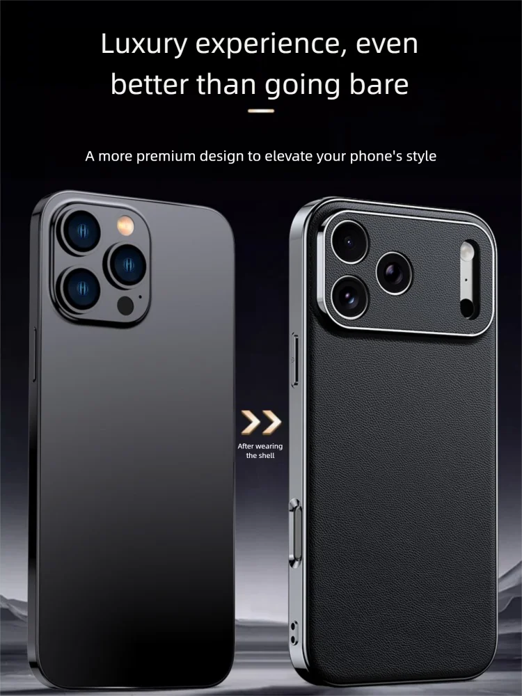 LANGSIDI Luxury Leather Phone Case for iPhone 17